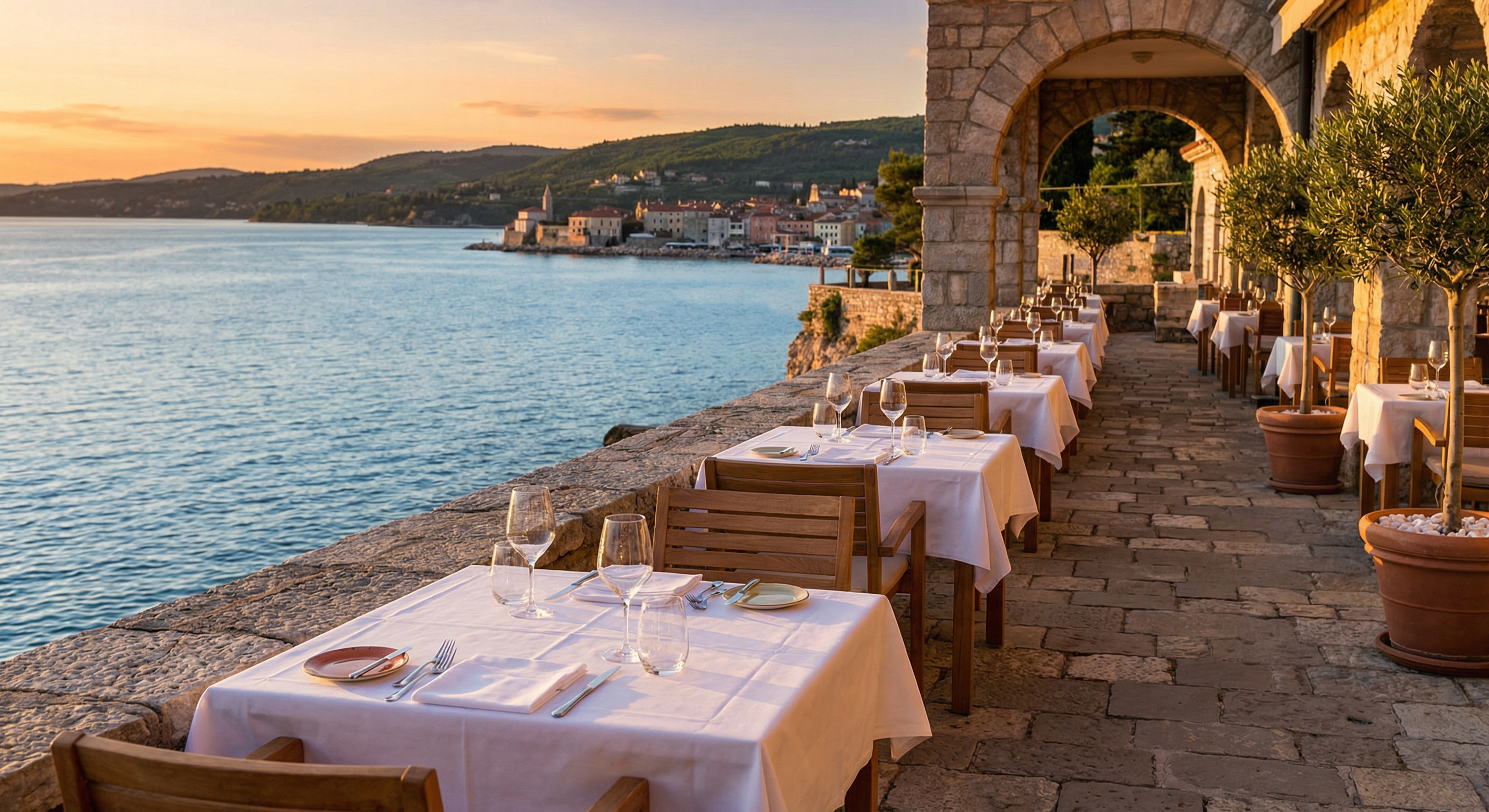 Restavracija Staro Sidro s pogledom na morje v Portorožu